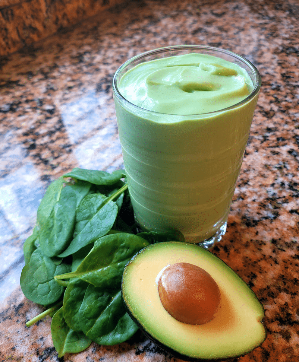 Avocado Banana Spinach Smoothie – Healthy Green Drink Recipe