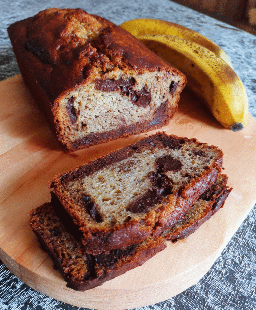 Combining wet and dry ingredients to make espresso chocolate banana bread batter