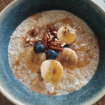 Quinoa flakes porridge recipe card