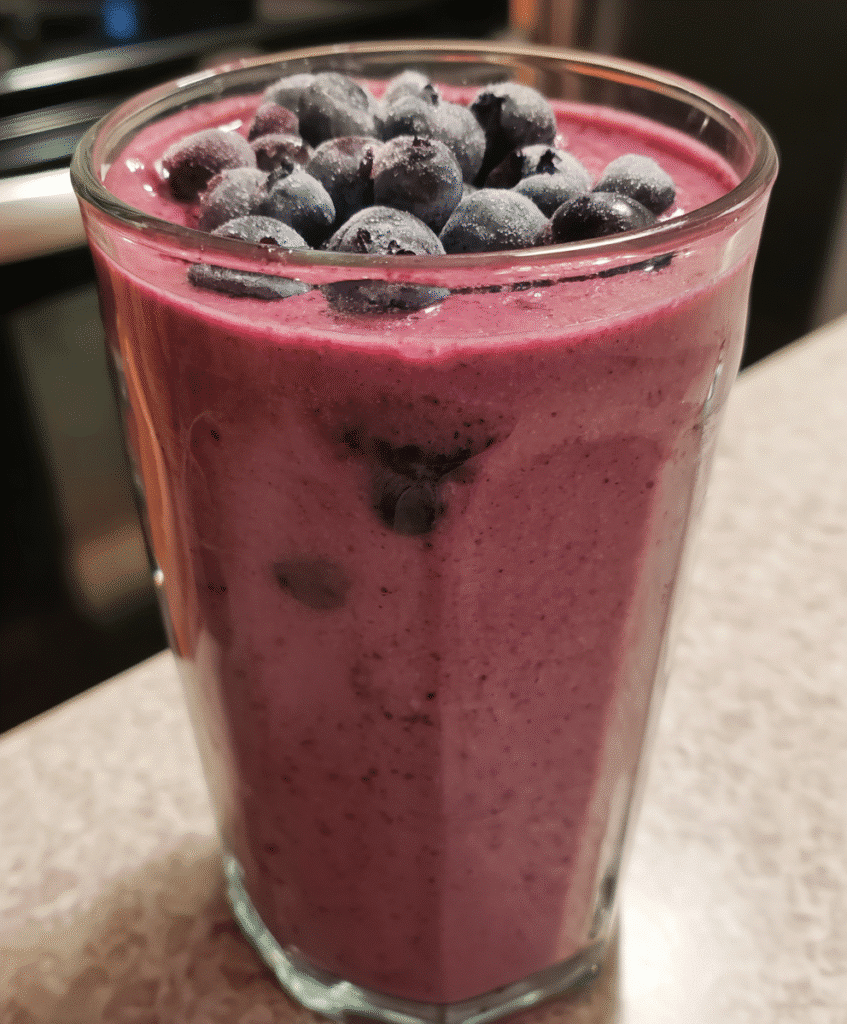 Blueberry smoothie ingredients