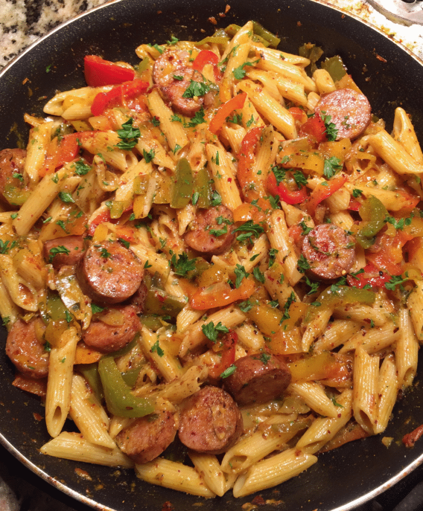 Ingredients for Cajun Sausage Pasta