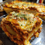 Cheesy Potato Lasagna Bake