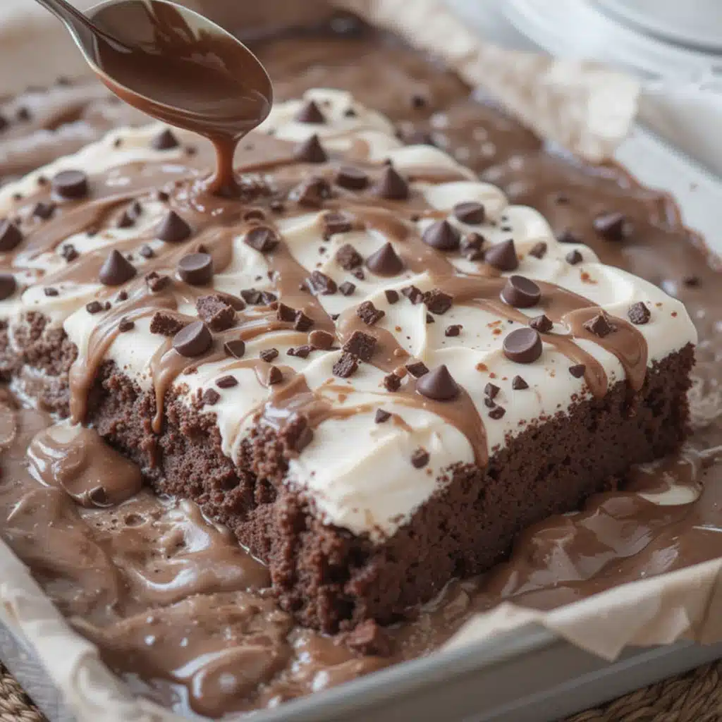 Ingredients for Chocolate Fudge Poke Cake