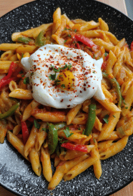 ealthy Turkish Pasta Recipe bowl with veggies and feta