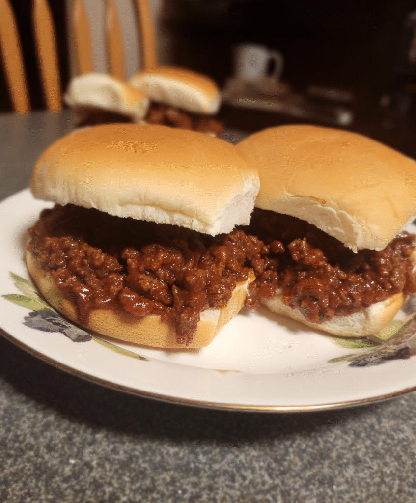 BBQ sandwiches with side dishes
