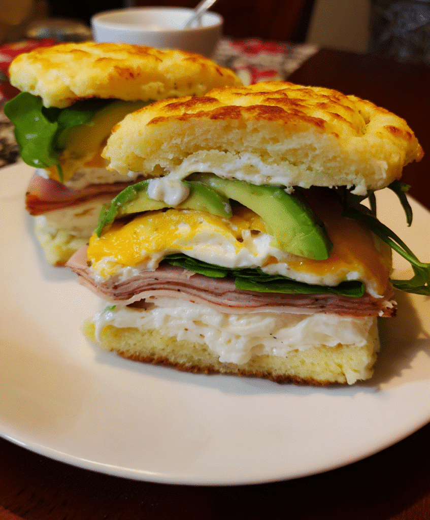 keto cloud bread ingredients flat lay