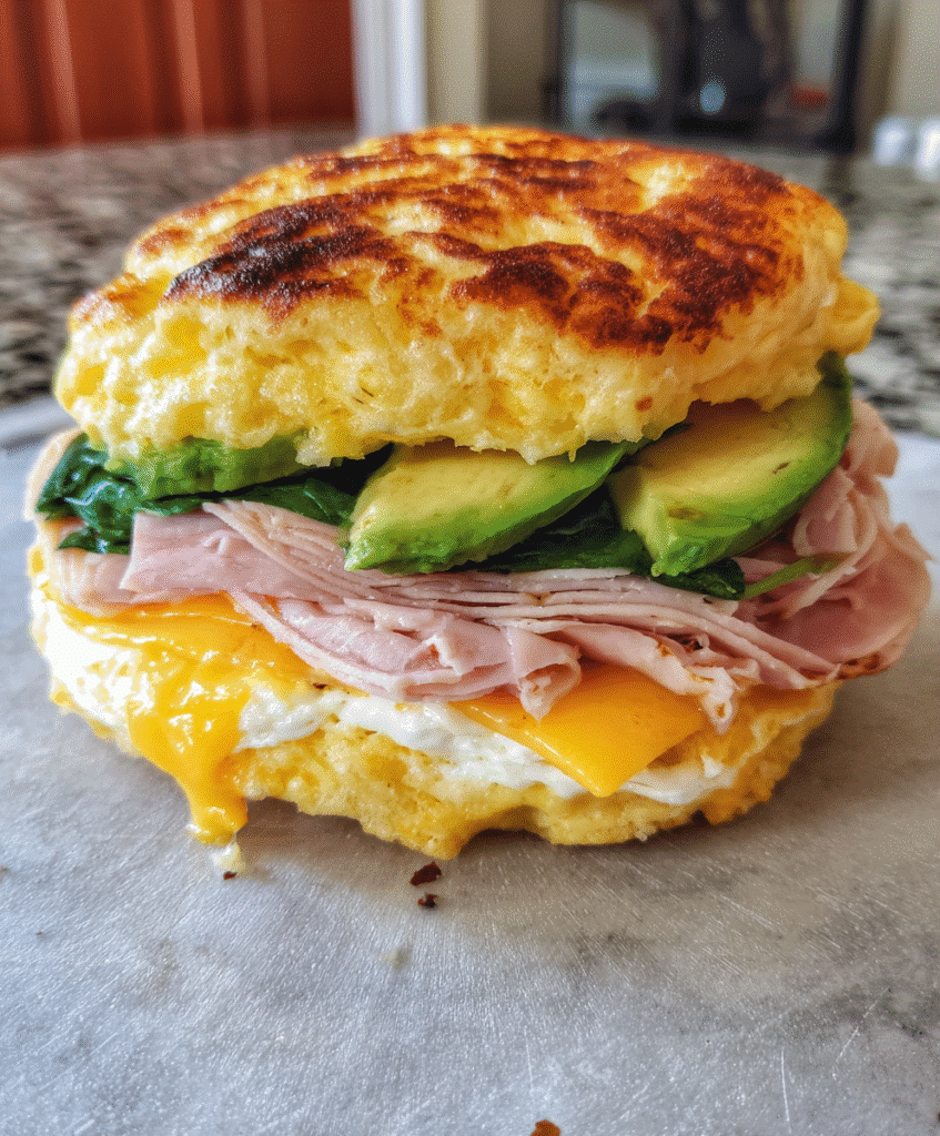 baked keto cloud bread rounds cooling