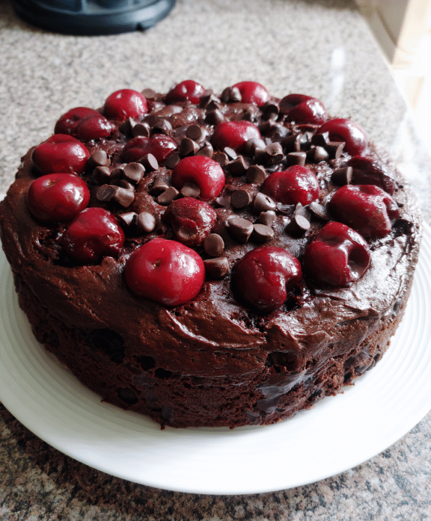 Moist Chocolate Cherry Cake