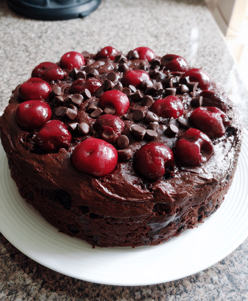 Moist Chocolate Cherry Cake