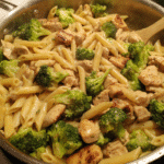 One-pot chicken and broccoli pasta creamy dinner