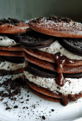 Oreo Dorayaki Cake with creamy Oreo filling
