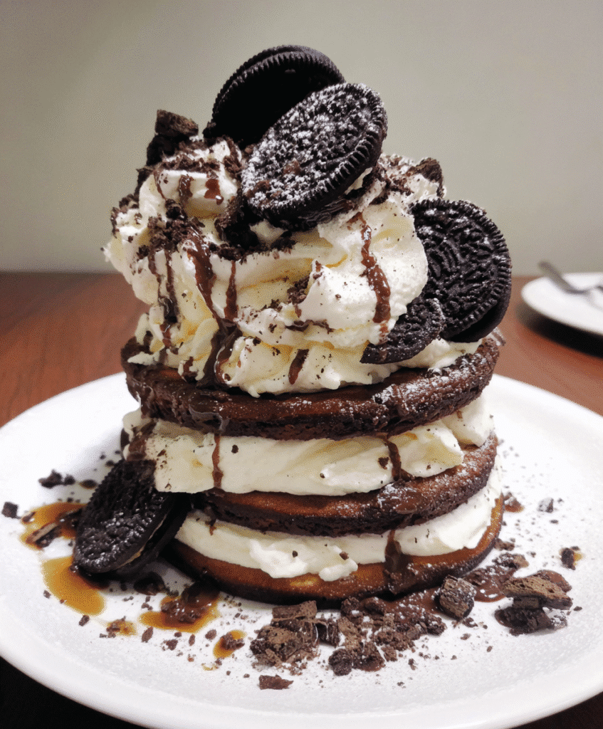Oreo Dorayaki Cake recipe card