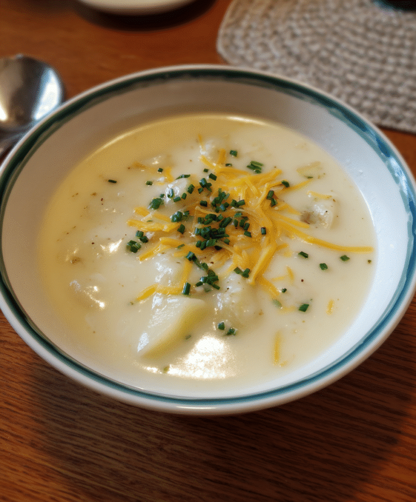 potato soup recipe with heavy cream and chicken broth