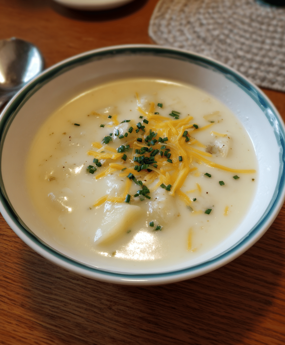 potato soup recipe with heavy cream and chicken broth