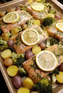 Sheet Pan Lemon Herb Salmon with Veggies
