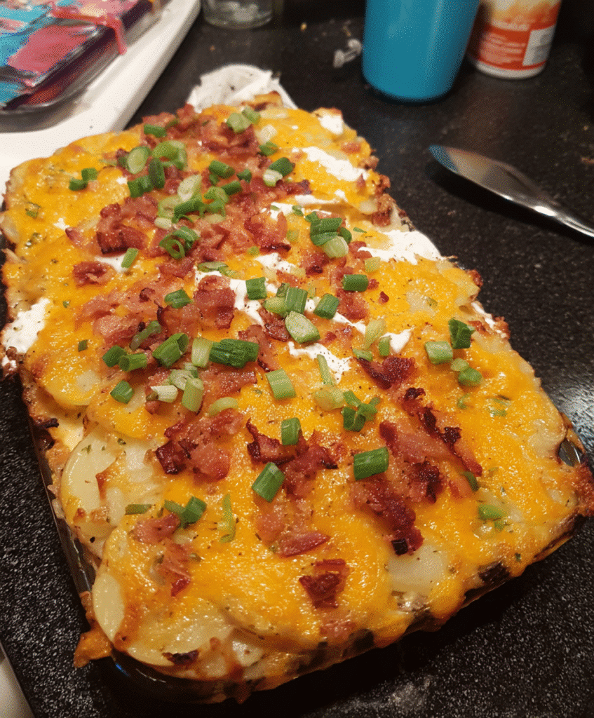 Baking potatoes for Twice Baked Potato Lasagna