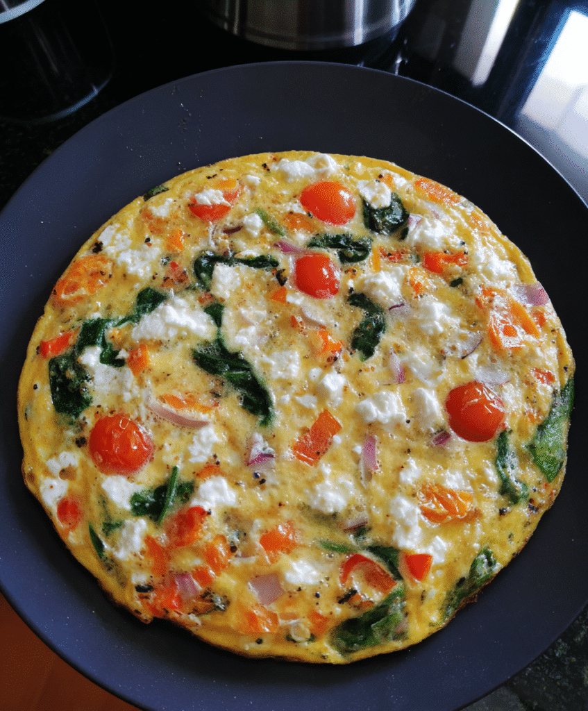 Vegetable Frittata Ingredients: Eggs, Veggies, and Cheese